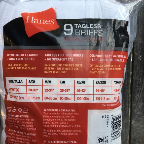 Hanes men’s briefs size XL Extra Large 9-pack - Picture 7 of 11